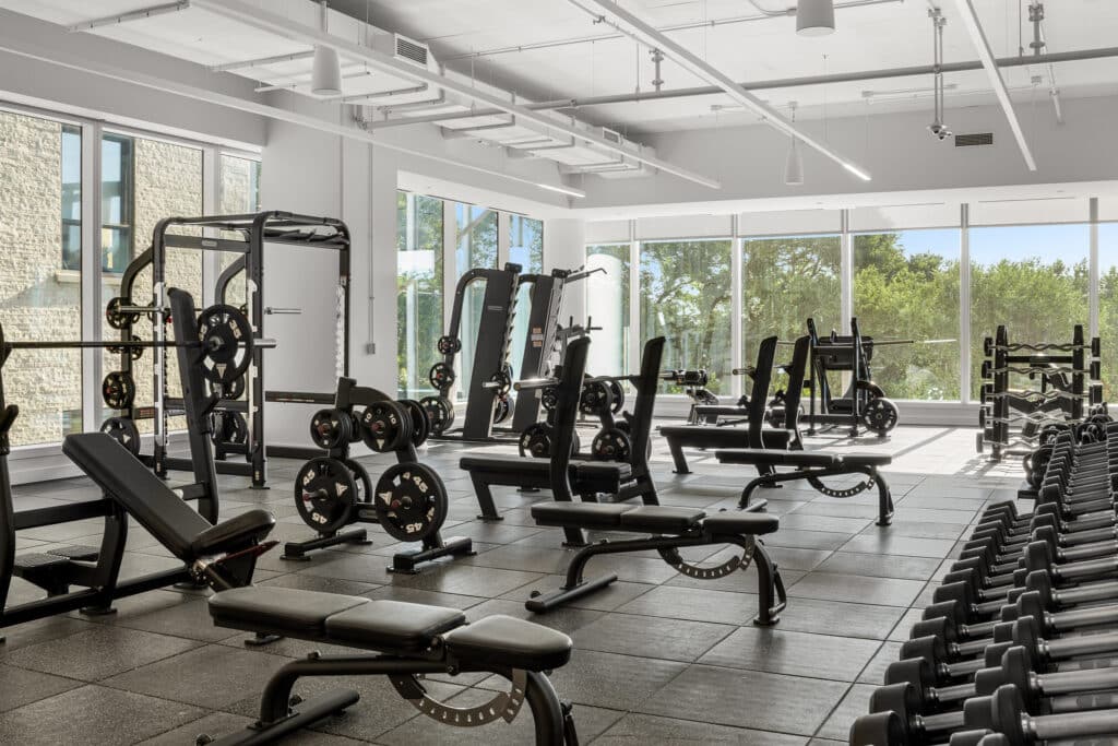 Strength training area at 1000M in Chicago