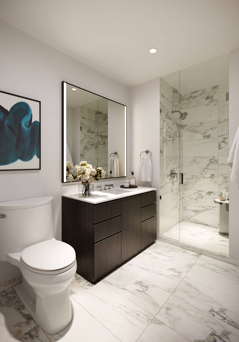 Lush bathroom at 1000M in Chicago