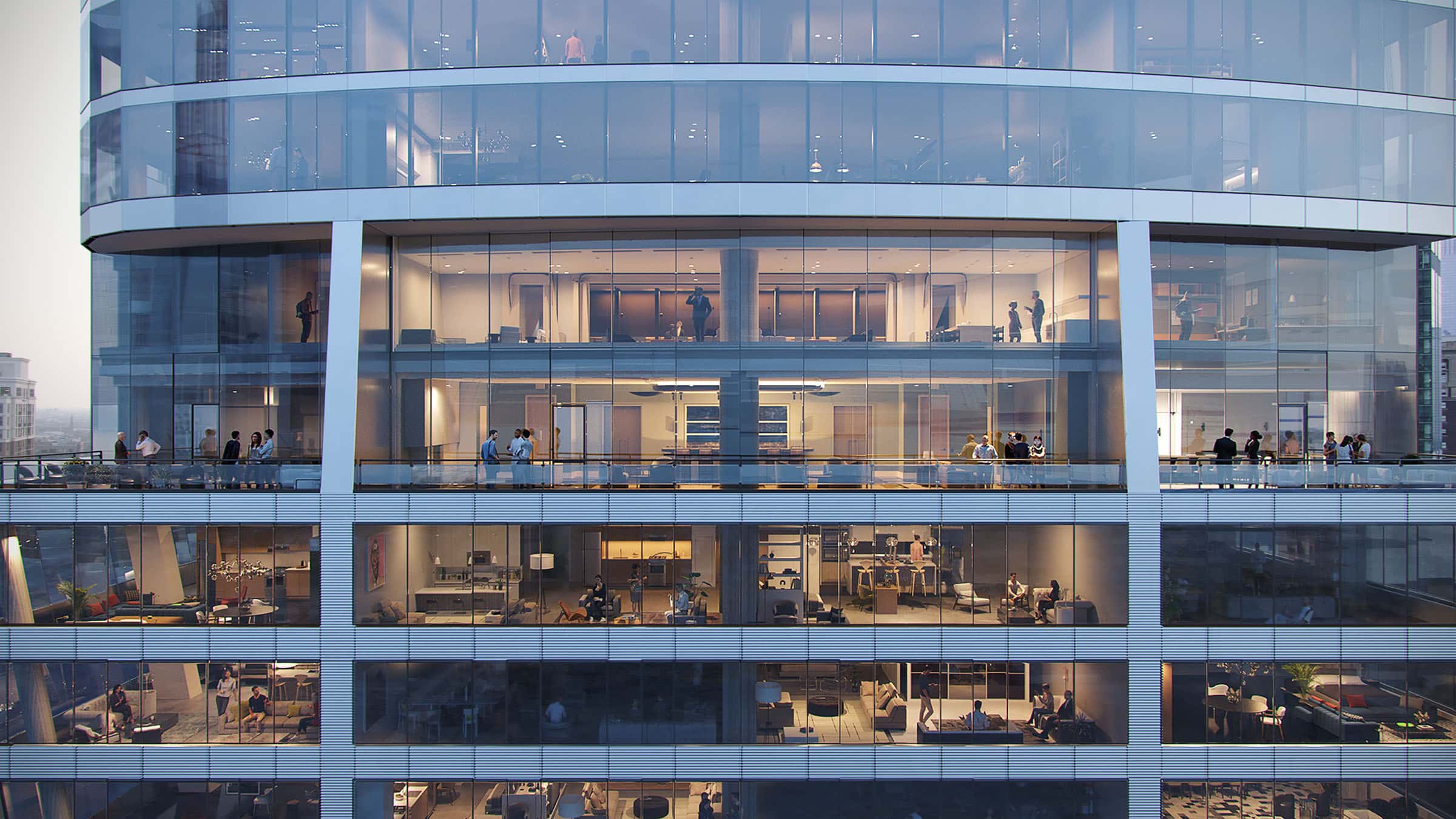 View into the 1000M building